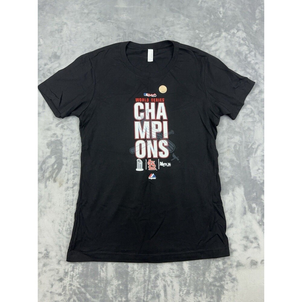 St Louis Cardinals 2011 World Series Champions T-Shirt Womens Sz L Next Level
